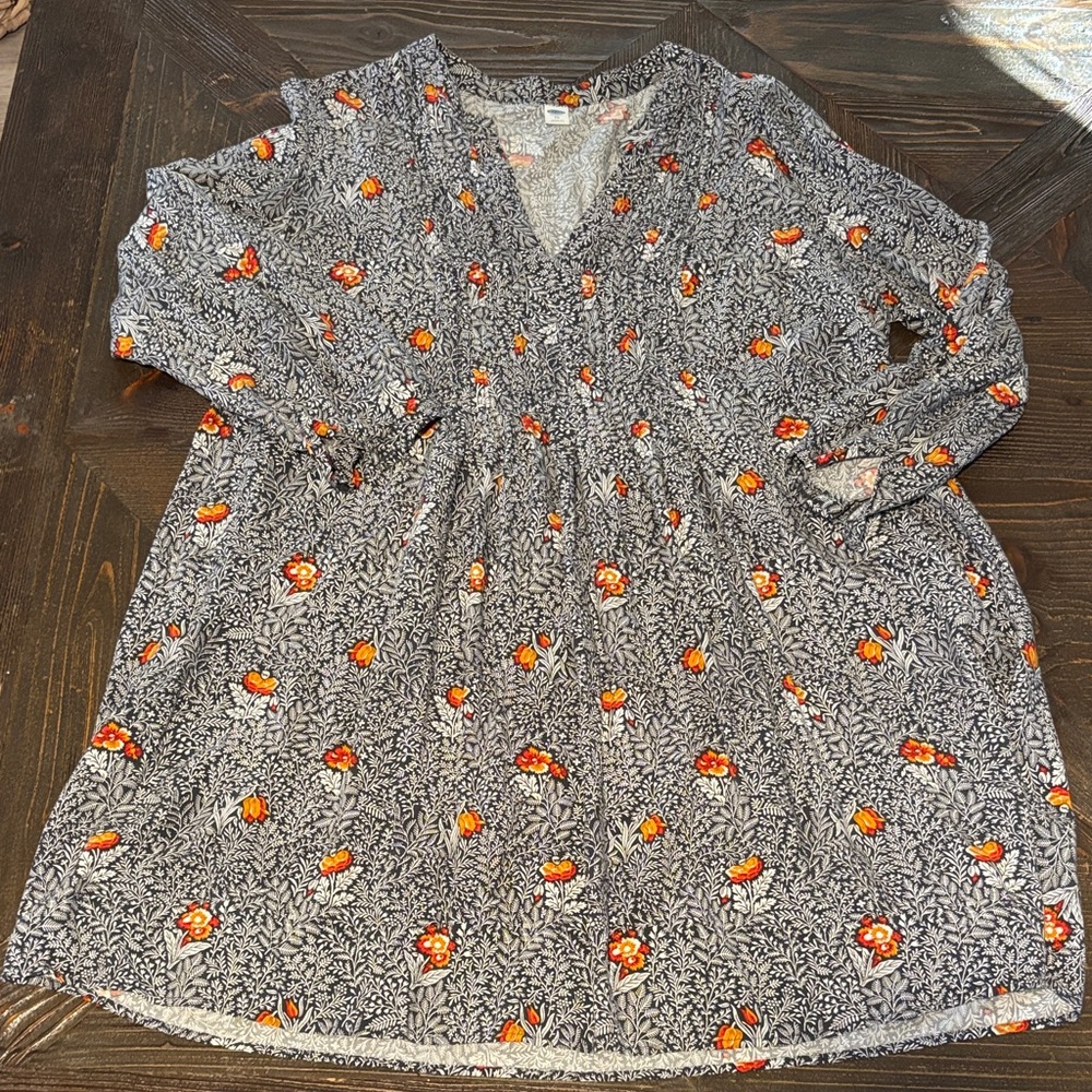 Old Navy Dress - Black and Orange Floral